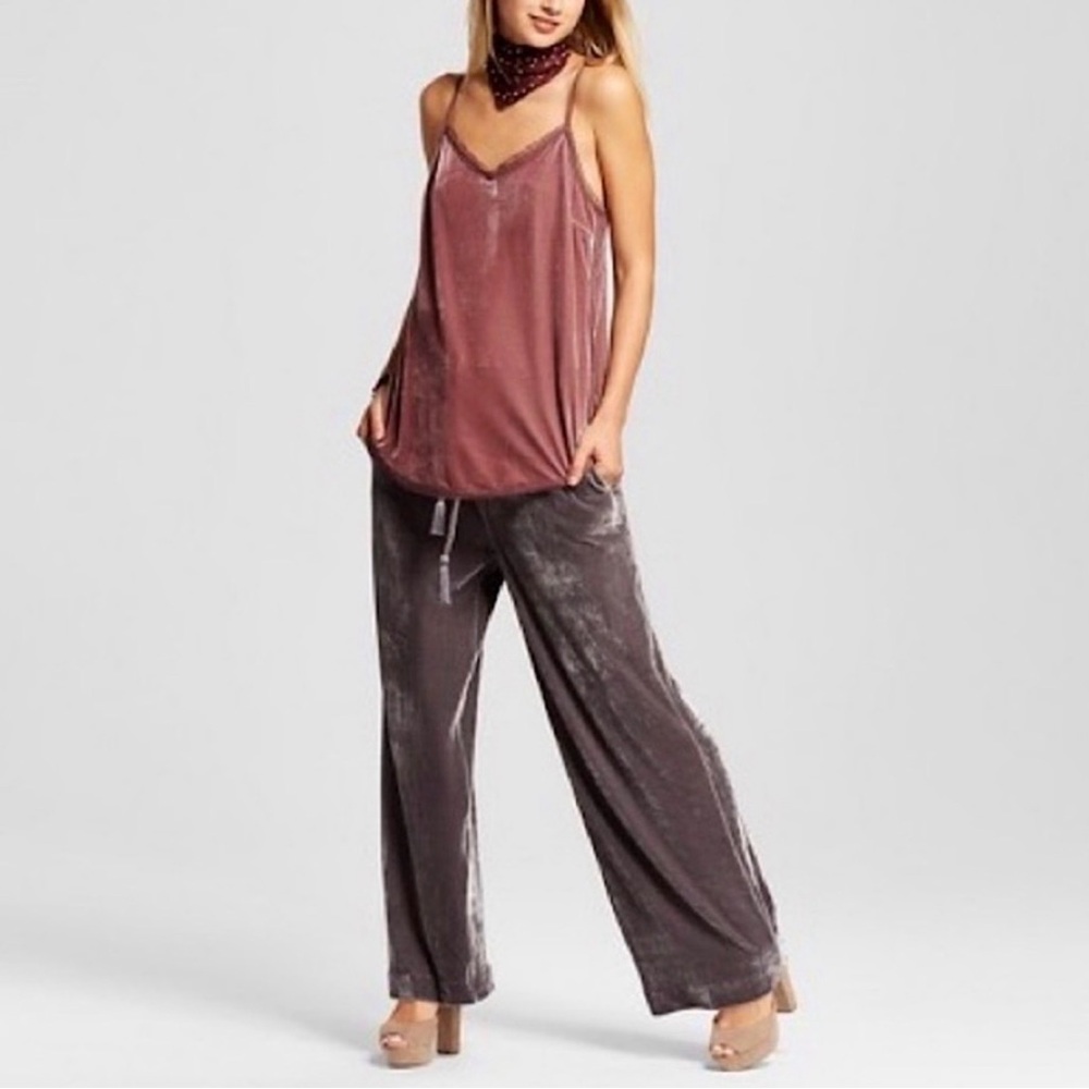Whowhatwear velvet camisole